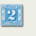 Original-Briefmarken der Thurn und Taxisschen Post von 1866