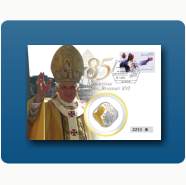 Bild: Swarovski®-Gedenkmünzbrief "85. Geburtstag Papst Benedikt XVI."