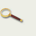 Stiellupe mit Glaslinse